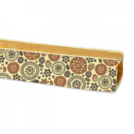 Gouttière biscuit joconde nature décor Bohème cacao 57 cm