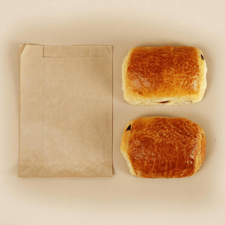 Sac croissant kraft brun 140 x 70 x 200 mm x 1000