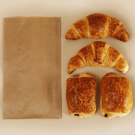 Sac croissant kraft brun 170 x 70 x 300 mm x 1000