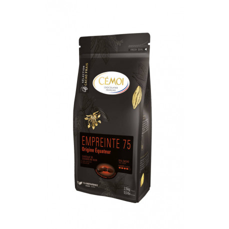 Chocolat de couverture noir 75 % Equateur en palets 2,5 kg