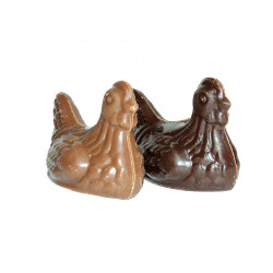 Moulage poule praline-noisette-chocolat noir 1100 g