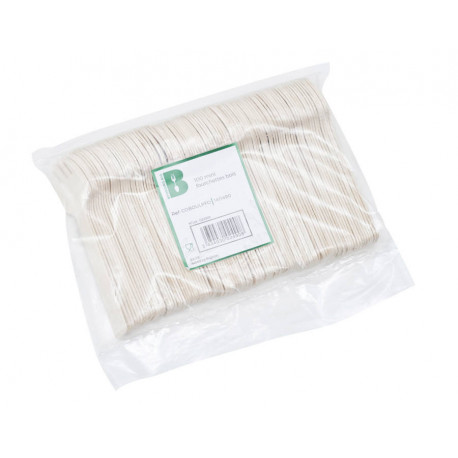 Mini fourchettes bois 10.5 cm x 100