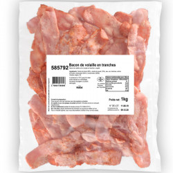 Bacon de volaille en tranches cuit 1 kg