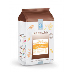Chocolat de couverture lait 35 % cacao en palets 5 kg