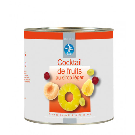 Cocktail de fruits au sirop léger 3/1