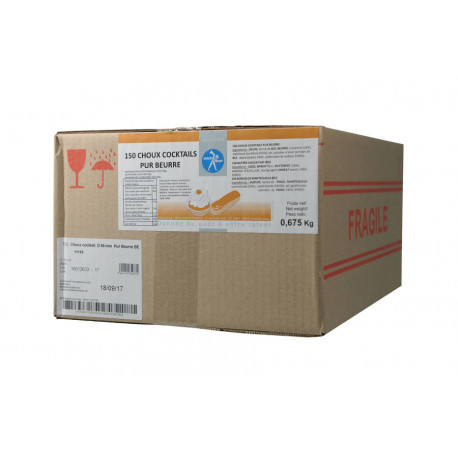Chou cocktail pur beurre 56 mm x 150