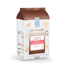 Chocolat de couverture noir 51 % cacao en palets 5 kg