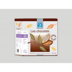 Chocolat 44% cacao en gouttes 7500/kg 5 kg