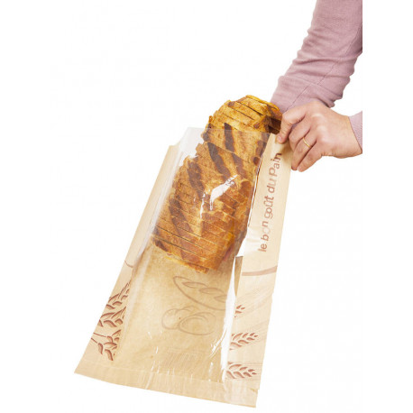 Sac papier kraft à fenêtre 300/50 x 400 mm x 1000