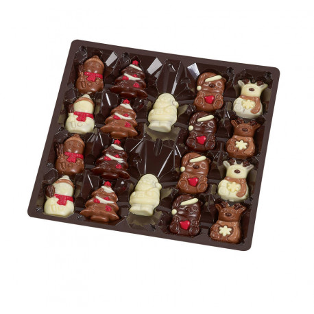 Assortiment de chocolat figurine Hiver coloré praliné 3 kg