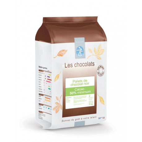 Chocolat de laboratoire ganache 50 % cacao en palets 5 kg