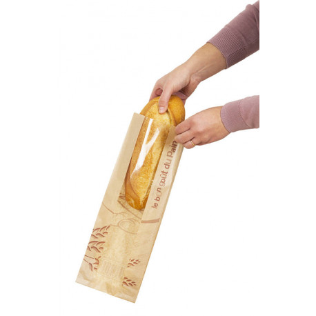 Sac papier kraft à fenêtre 40/50 x 400 mm x 1000