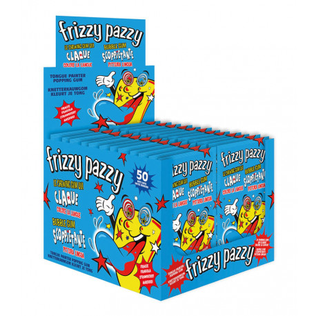 Frizzy Pazzy bleu qui colore la langue x 50
