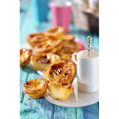 Patisserie à la crème à base de pâte feuilletée Pastel de Nata 65 g