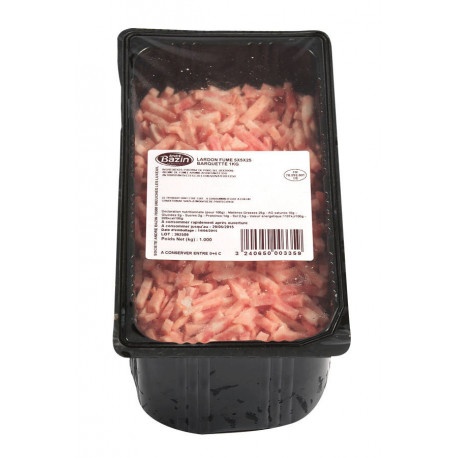 Lardon fumé 5 x 5 x 25 mm 1 kg