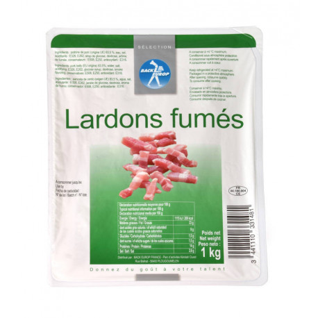 Lardon fumé 8 x 8 mm 1 kg