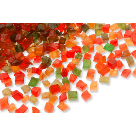 Melon confit tricolore en cubes 6mm 5 kg