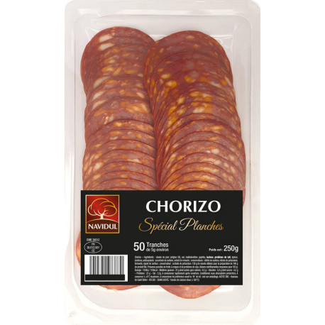 Chorizo doux espagnol 50 grandes tranches 250 g