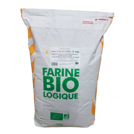 Farine de blé bio T 150 - 25 kg