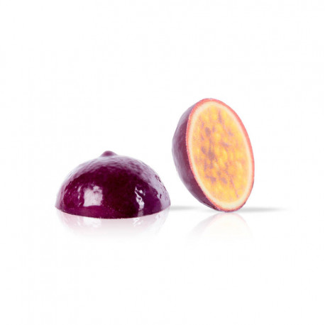 Fruit de la passion en chocolat blanc à la surface colorée 223 g