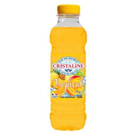 Eau de source et jus Tropical Cristaline 50 cl