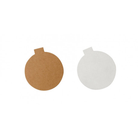 Rond nature 8 cm + languette x 200