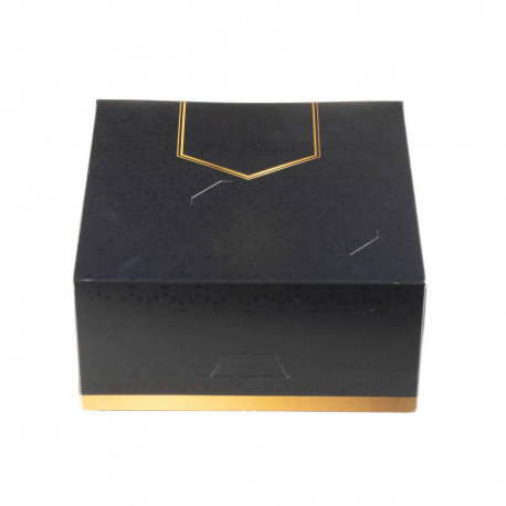 Boîte pâtissière premium noire Ma Patisserie 16 x 16 x 8 cm x 50