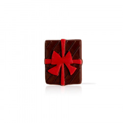 Décor cadeau 2D noir et rouge en chocolat coloré 250 pièces 620 g