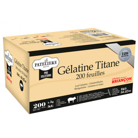 Gélatine porcine feuille x 200 120 bloom 1 kg