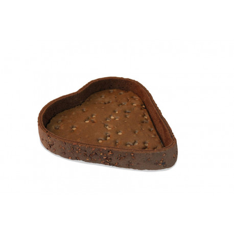 Kit coeur biscuit cacao inclusion grué et pépites de chocolat 220 mm 