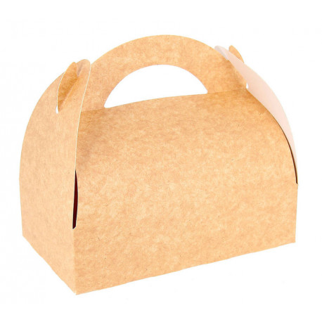 Boîte poignée kraft 10.5 x 10.5 x 6 cm x 50