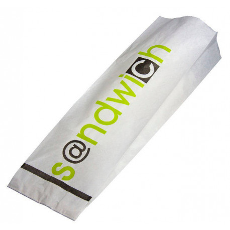 Sac à sandwich papier ingraissable 100 + 55 x 350 mm x 1000