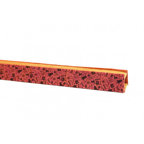 Kit de bûchette biscuit joconde rouge décor Noël 55 cm 94 g