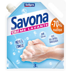 Crème lavante Savona Eco recharge 3 L