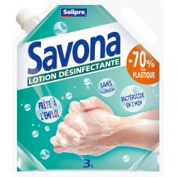 Crème lotion désinfectante Savona Eco recharge 3 L