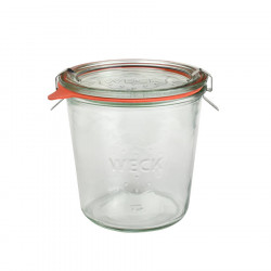 Pot et couvercles en verre avec joints et clips 580 cc 100 x 110 mm