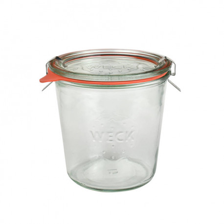 Pot et couvercles en verre avec joints et clips 580 cc 100 x 110 mm