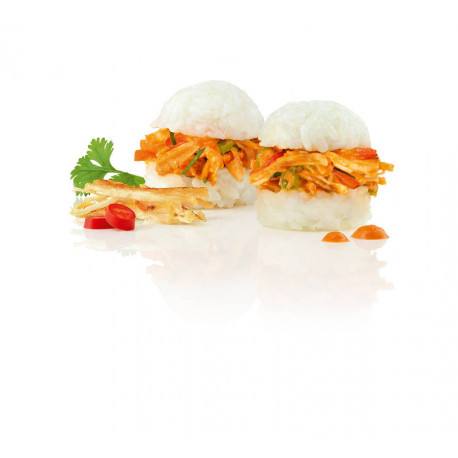 Mini burgers de riz au poulet au curry rouge 1,2 kg