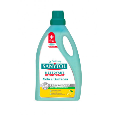 Nettoyant et désinfectant sols et surfaces Citron x 5 l