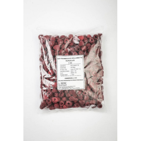 Framboise Willamette en billes IQF 1 kg