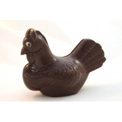 Moulage poule chocolat noir 15 cm 130 g