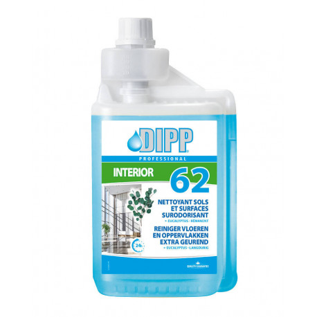 Dipp 62 nettoyant sols et surfaces surodorisant Eucalyptus 1 l