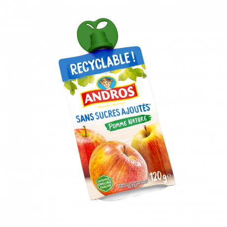 Compote de pommes sans sucres ajoutés gourde 120 g