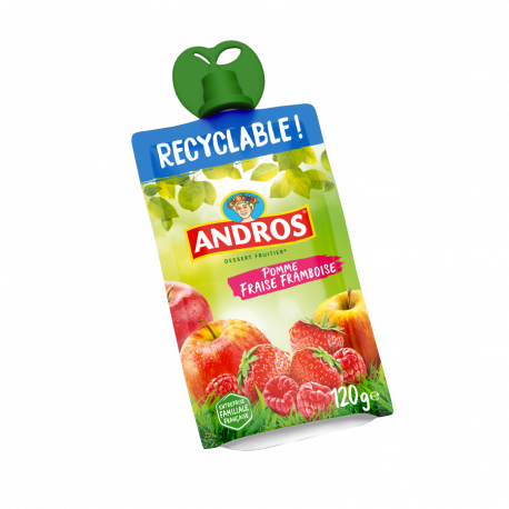 Compote pomme-fraise-framboise gourde 120 g