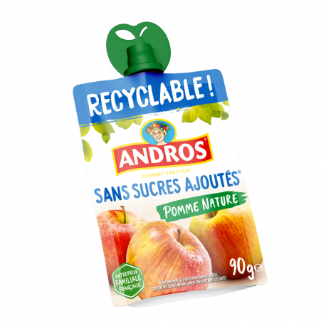Compote de pommes sans sucres ajoutés gourde HVE 90 g