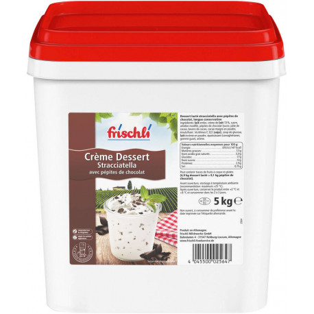 Crème dessert stracciatella avec pépites de chocolat 5 kg