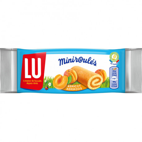 Génoise fourrée abricot Miniroulés 25 g x 180