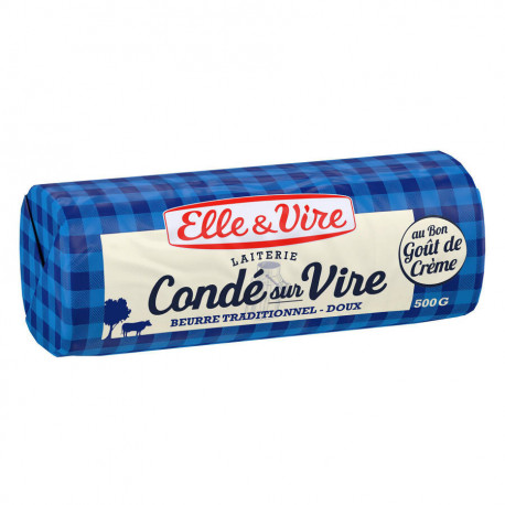 Beurre doux Condé sur Vire 82 % MG 500 g