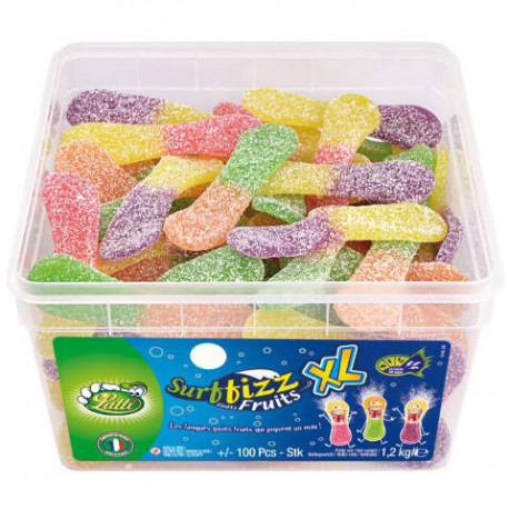 Confiserie gélifiée arômatisée surffizz fruit cubo XL 1.2 kg