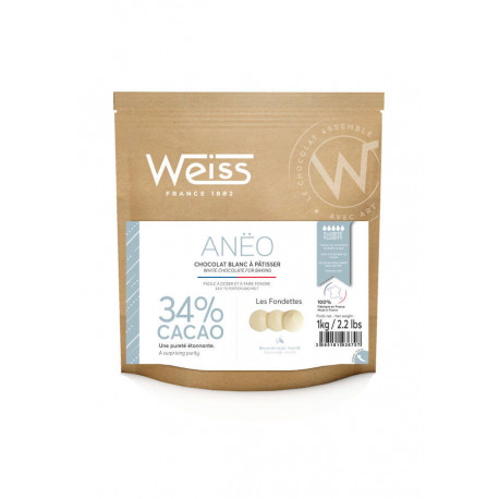 Sachet fondette chocolat blanc aneo 34% x 1 kg